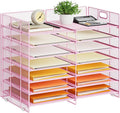 Marbrasse Desktop Literature Organizer, 12 Compartments Mesh Paper Organizer by Marbrasse