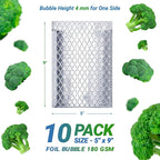 Amiff Silver Thermal Bubble Mailer, 5 x 9 Inches. 10 Pack Metallic Bubble - Image 2