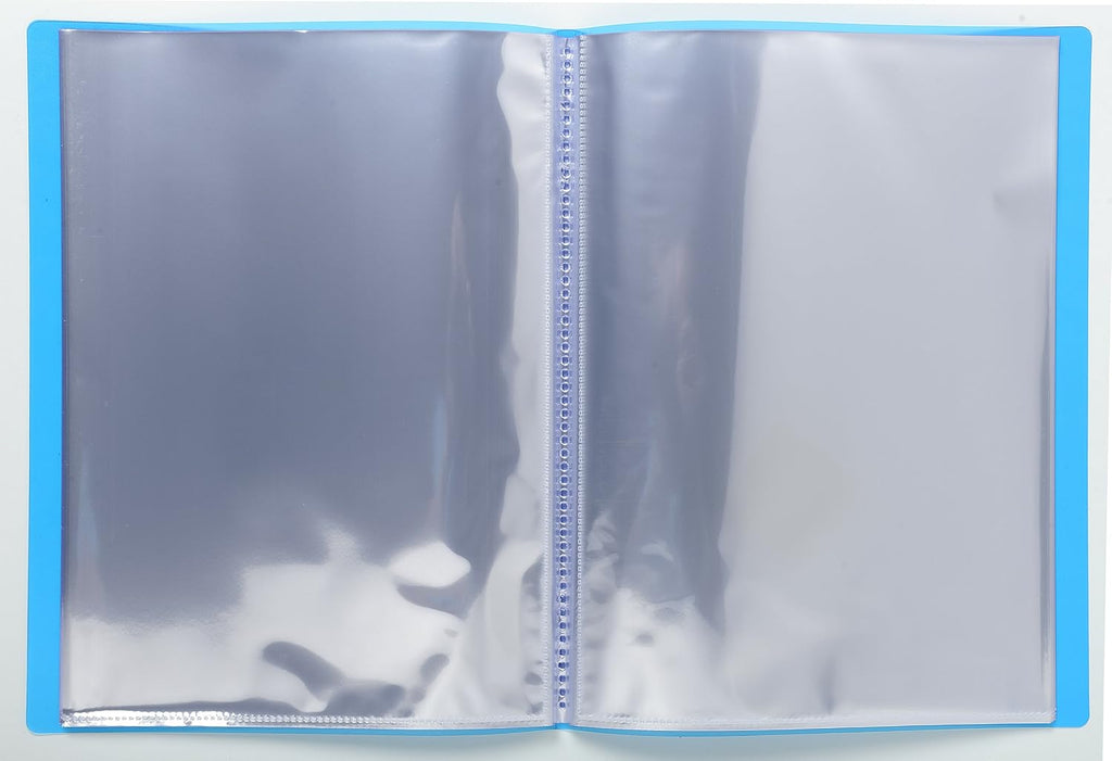 Exacompta - Ref 85872E - Iderama Collection - Semi-Rigid Display Book - 240 x 320mm in Size, Suitable for A4 Documents, 40 Pockets, 0.5mm Polypropylene - Light Blue