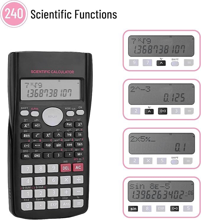 Mr. Pen- Scientific Calculators Bulk, 24 Pack, 2 Line, 240 Functions, 12 Digit - Image 4