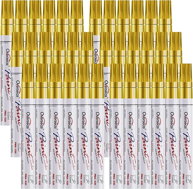 Overseas Metallic Gold Paint Marker Pens by Overseas