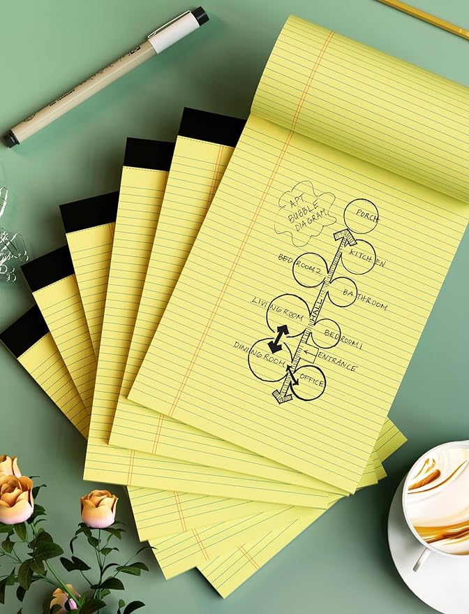 Aidunmis 10 Pack Yellow Legal Pads 8.5 x 11 College Ruled Note Pads Lined - Image 7