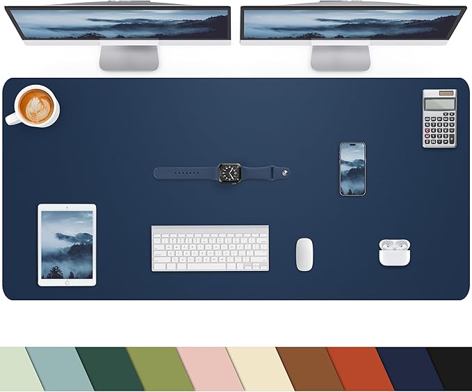 Desk mat Large, Leather Desk Pad Protector, Office Desk Mat, Mouse Pad by cebowa