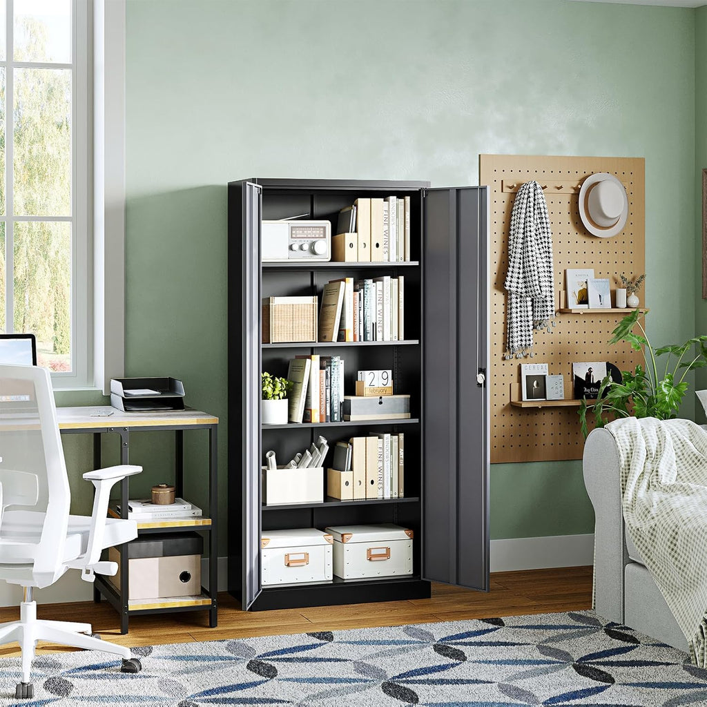 letaya metal garage storage cabinets with lock door, view 10