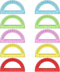 Hoiny 10 Pack Clear Protractor, 6 Inch Plastic Protractors, 180 Degrees by Hoiny