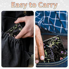 BWEGRHE Slim Credit Card Holder, Wild Flower Hummingbird RFID Blocking Metal - Image 7