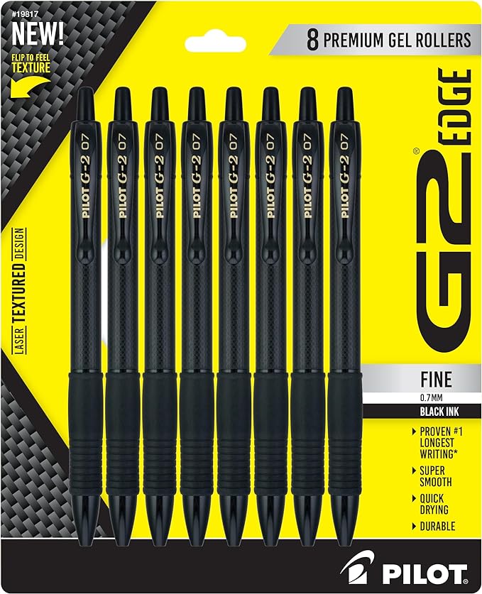 Pilot, G2 Edge Premium Gel Roller Pens, Fine Point 0.7 mm, Gel Pens Black Ink by PilotCorporationofAmerica