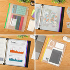 KTRIO 24 Pack Binder Pockets, 8.5 x 11 Colored Zipper Pouches for Binders | Thickened PVC Document Folders, 3 Holes Pre-Punched Fits Standard Binder Letter-Size Paper Storage, Business Office Supplies