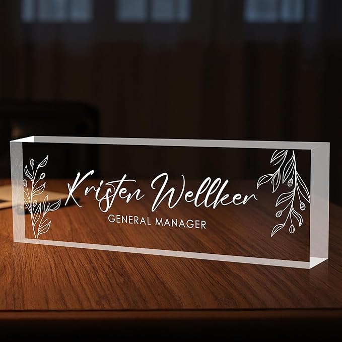 Custom Office Name Plate for Desk, Desk Name Plate Personalized, Personalized by Unknown