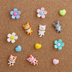 72PCS Push Pins Cute Cat Thumb Tacks Decorative Push Pins Wood Pin Board Tacks - Image 3