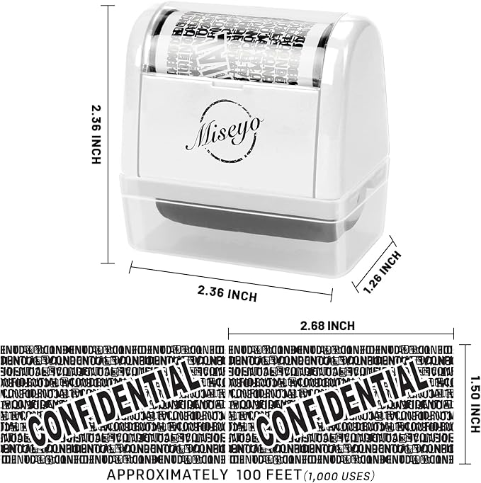 Miseyo Identity Theft Protection Roller Stamp Set - Image 2