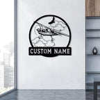 Personalized Metal Airplane Wall Art, Airplane Name Sign, Customized Pilot Name - Image 8