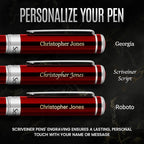 Scriveiner Personalized Deep Crimson Red Pen - Image 2
