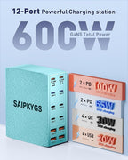 SAIPKYGS Charging Station, 12-Port USB C Charger Block - Image 2