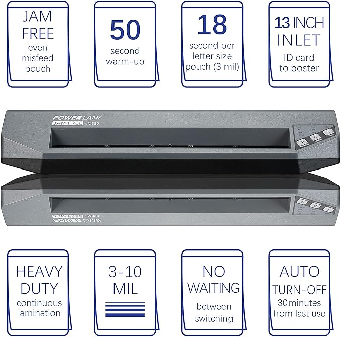 SINCHI 13" Commercial Laminator | 3–10 Mil, 48s Warm-Up, Heavy Duty No-Jam - Image 7
