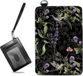 BWEGRHE Small Travel Wallets, Wild Flower Hummingbird Slim Minimalist Front by BWEGRHE