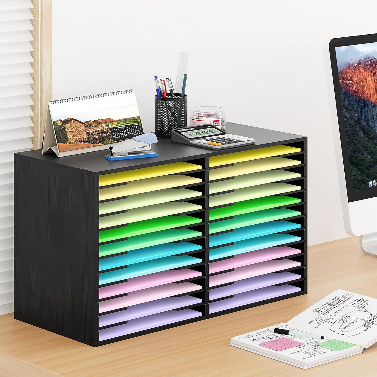 EasyPAG Scrapbook Paper Storage Organizer for Craft Room, 12x12 Paper Storage...
