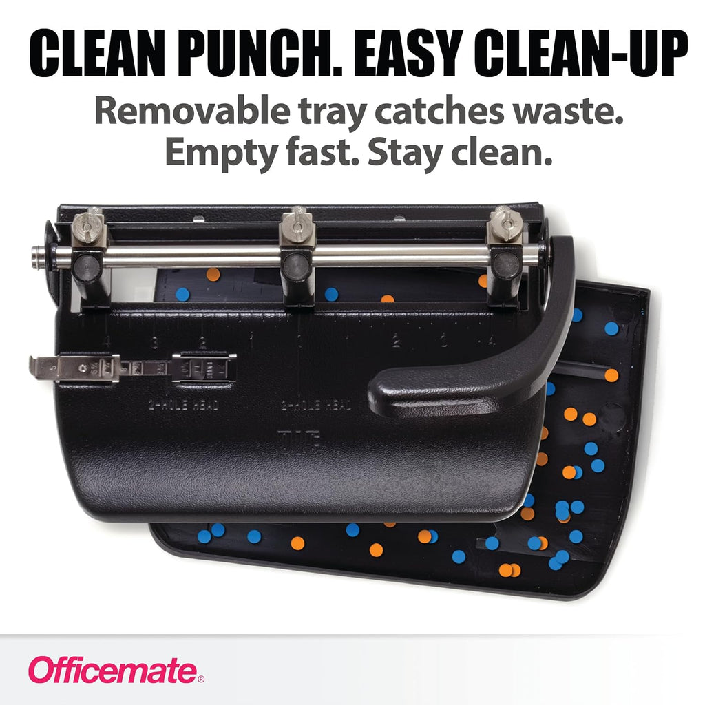 officemate 3 hole punch - 32 sheet capacity, package contents