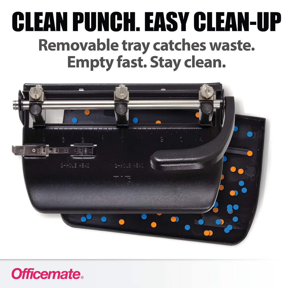 officemate 3 hole punch - 32 sheet capacity, package contents