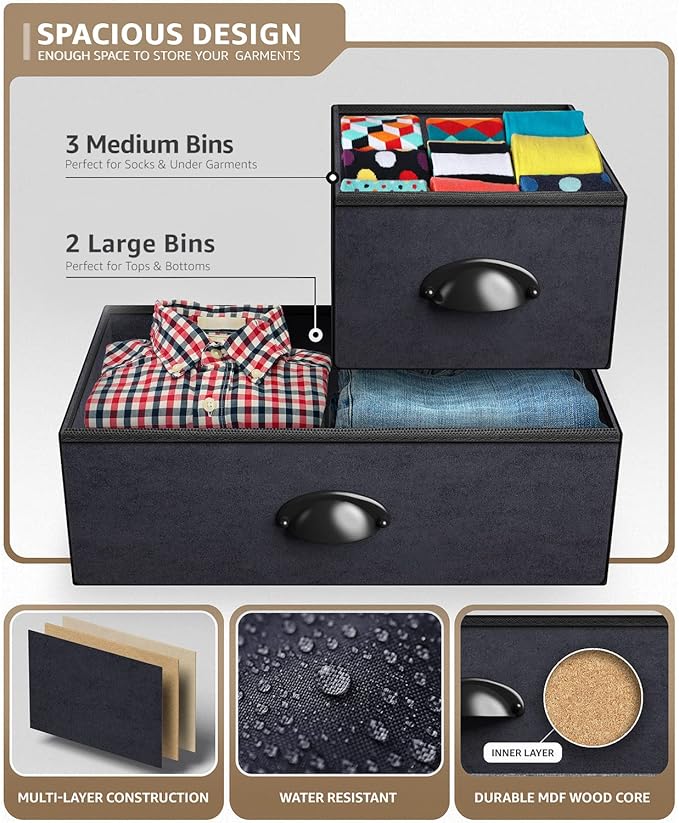 Sorbus Dresser with 5 Drawers - Image 5
