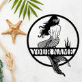 Custom Personalized Mermaid Name Metal Sign, Mermaid Wall Decor, Beach Theme by Unknown