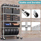M MZG 5-Shelf Storage Shelves, Wire Shelving Heavy Duty Metal Storage Shelving - Image 5