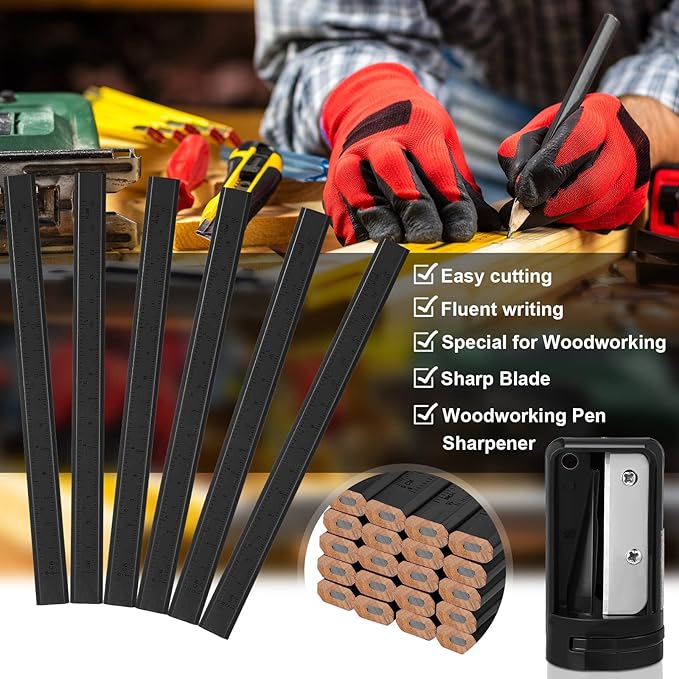 Honoson 200 Pcs Flat Construction Pencils - Image 7