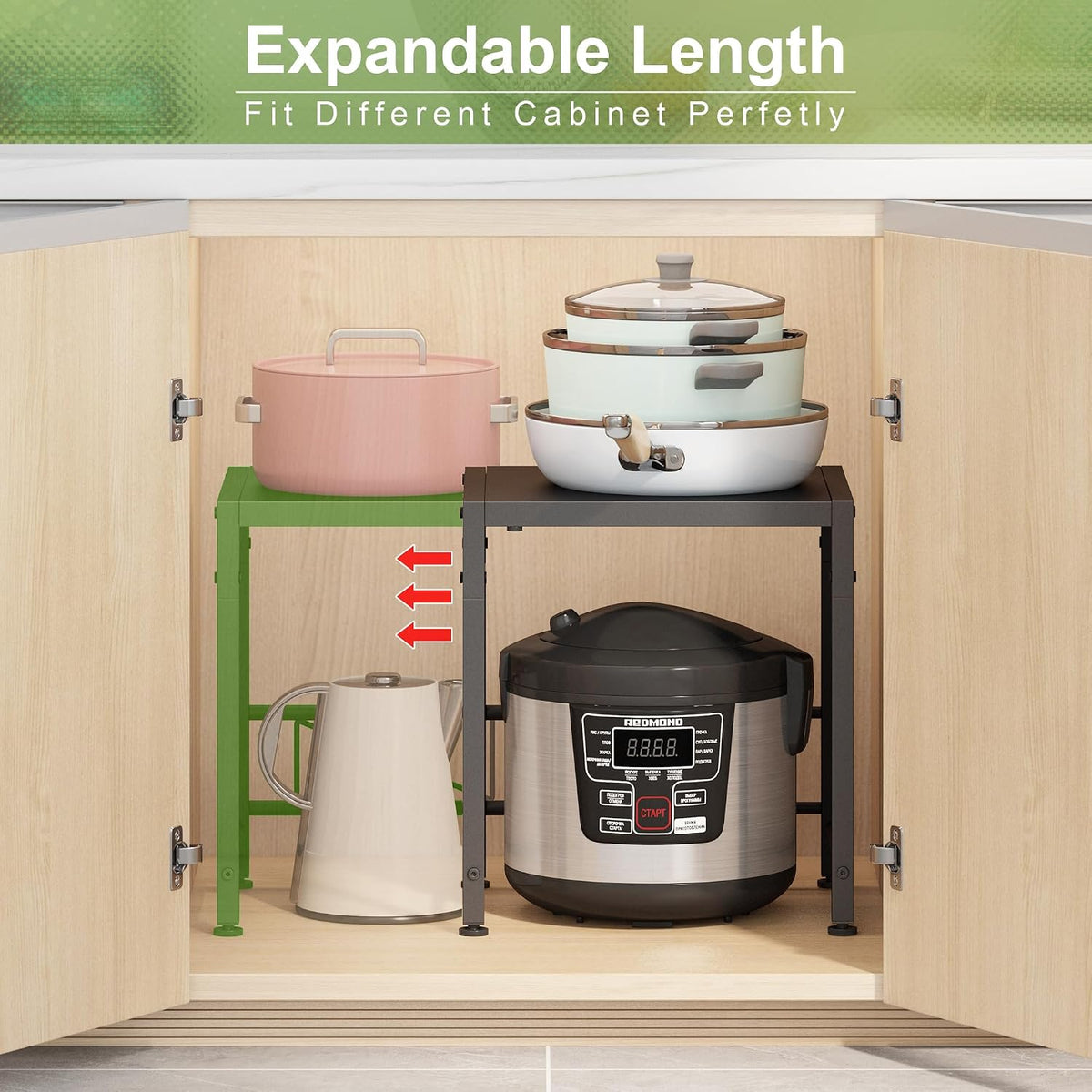 Expandable-Metal-Storage-Shelves-For-Pantry Kitchen Garage, 120lbs Heavy Duty...
