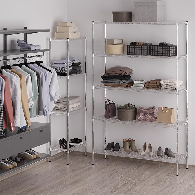 Regal Altair 18" Deep x 54" Wide x 86" Height Wire Shelving Kit | 5-Tier | NSF - Image 5