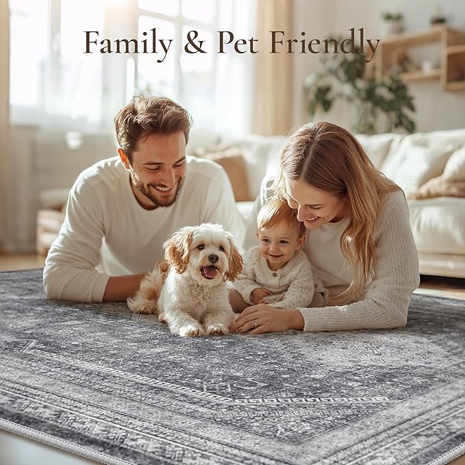 GENIMO Runner Rug 2x7 Non Slip Machine Washable Hallway Runner Rug, Low Pile - Image 6