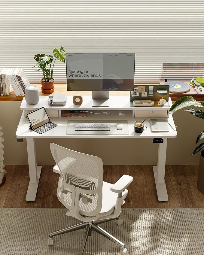FEZIBO 48 x 24 Inch Height Adjustable Electric Standing Desk - Image 3