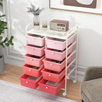 LDAILY 10 Drawer Rolling Cart, Storage Cart Organizer on Wheels, Drawer Cart - Image 8