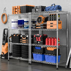 M MZG 1000 lbs Storage Shelving Steel Heavy Duty 4-Tier Utility Shelving Unit - Image 7