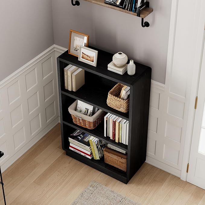 ChooChoo 3-Tier Bookcase, Wooden Bookshelf, Farmhouse Bookshelf - Image 5