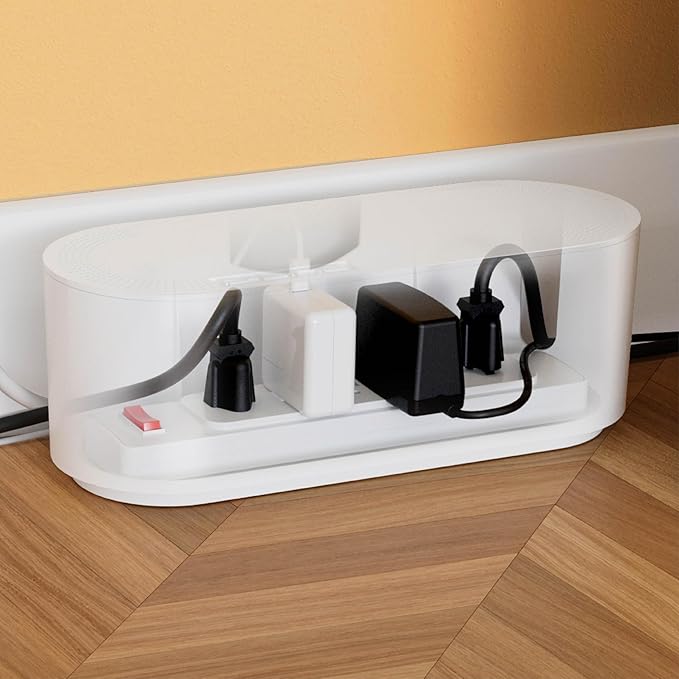 D-Line Cable Management Box, Power Strip Holder, Floor Outlet Hider, Desk Cord - Image 8