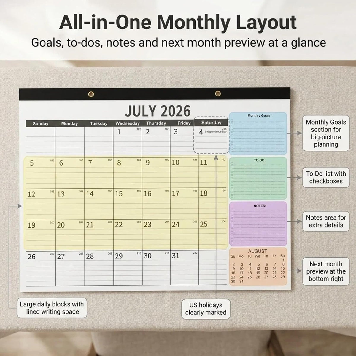 Desk Calendar 2026-2027 (3 Pack) -July 2026 to December 2027-18 Month - 17&qu...