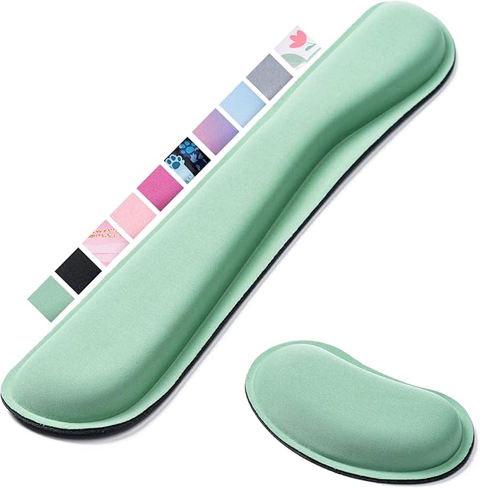 Hoewina Keyboard Wrist Rest, Ergonomic Wrist Rest, Superfine Fabric and Gel by Hoewina