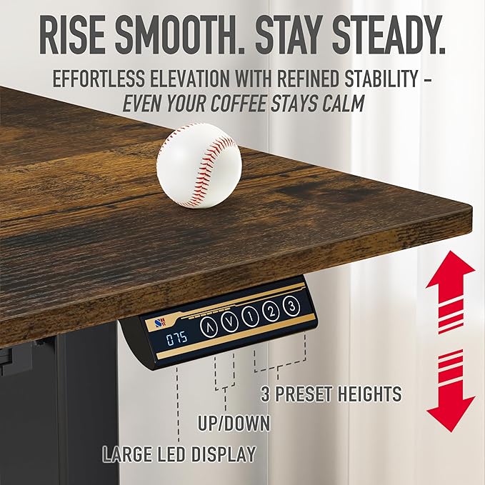 SHW 40-Inch Electric Height Adjustable Standing Desk - Image 7