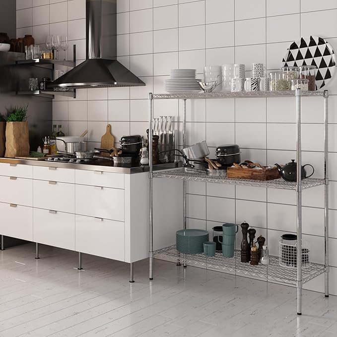 Regal Altair 18" Deep x 48" Wide x 54" Height Wire Shelving Kit | 3-Tier | NSF - Image 2