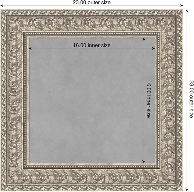Amanti Art Silver Framed Magnetic Board 23x23 Small Vision Board - Image 2