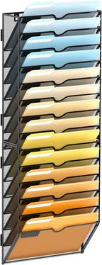 SUPEASY Wall File Organizer Mesh Office Mail Holder, Hanging Wall Organizer by SUPEASY