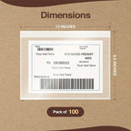 9.5x12 Shipping Label Sleeves 100 Pack Strong Adhesive Back - Image 3