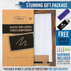 HBCY Creations 20" X 30" Torched Brown Solid Wood Frame Wall Chalkboard - Image 7