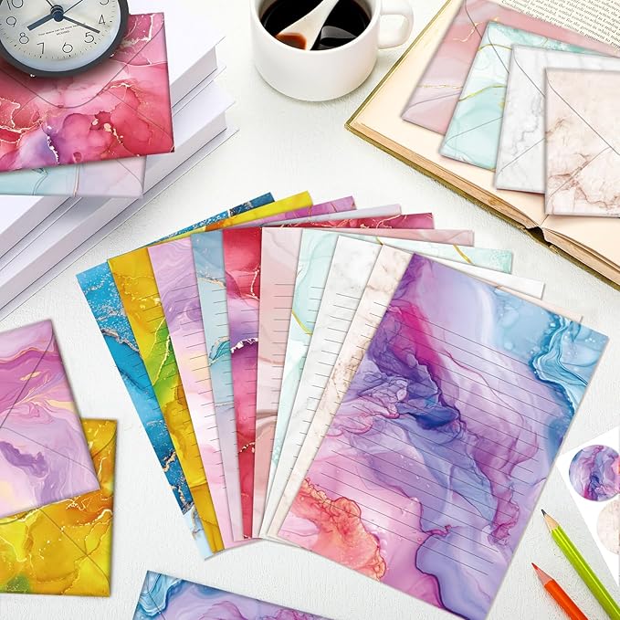 TaoBary 160 Pcs Stationery Paper Set 50 Double Sided Stationery Papers - Image 2