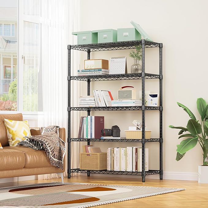 M MZG 1750 lbs Steel Storage Shelving 5-Tier Utility Shelving Unit Steel - Image 2