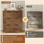 sedeta farmhouse 3 drawer file cabinet for home showing dimensions