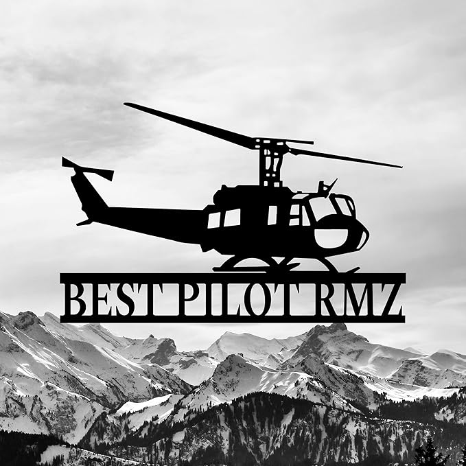 Personalized Metal Airplane Wall Art, Airplane Name Sign, Customized Pilot Name - Image 2