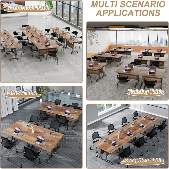 Conference Table Flip Top Mobile Conference Room Tables, Folding Conference - Image 6