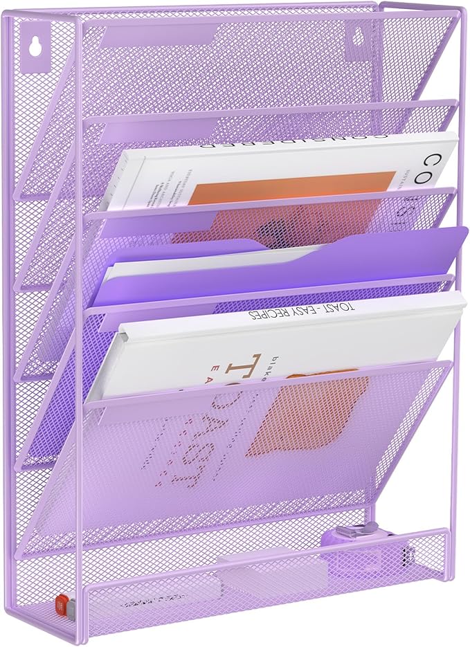 Kuntine.B 6-Tier Wall File Organizer Hanging File Organizer Cubicle Organizer by KuntineB