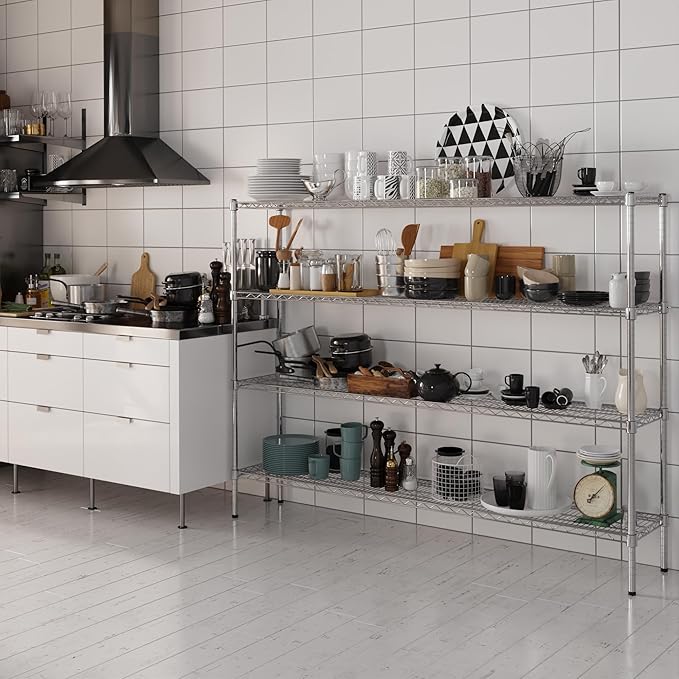 Regal Altair 14" Deep x 72" Wide x 54" Height Wire Shelving Kit | 4-Tier | NSF - Image 2